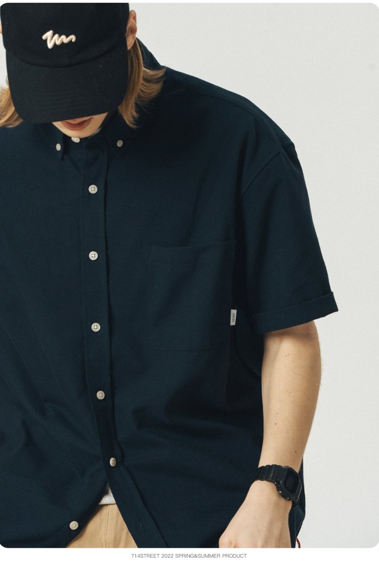 short sleeves Stripe Oxford Shirt N1820 - NNine