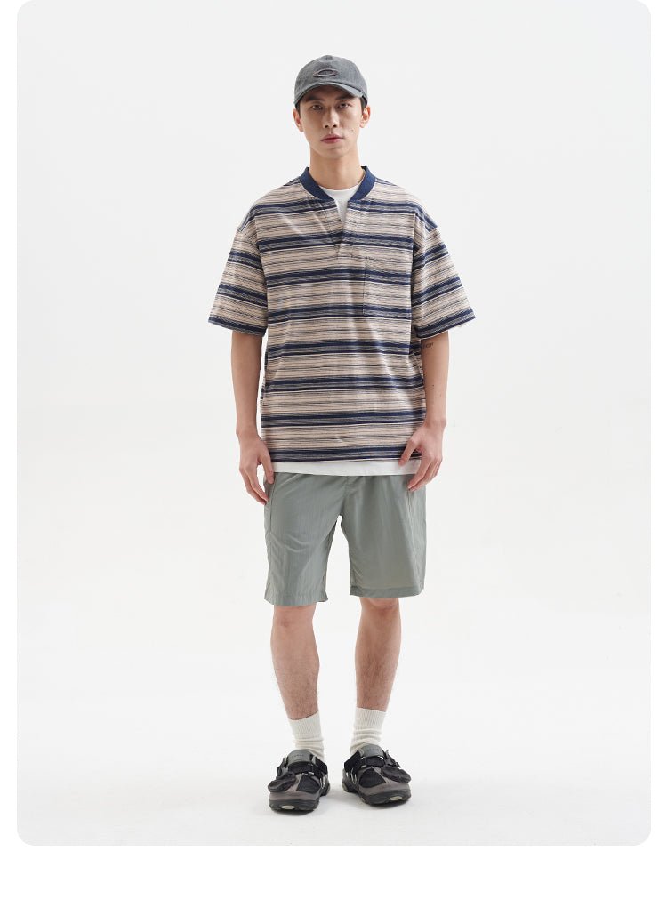 skipper striped t - shirt / スキッパボーダーT N3804 - NNine