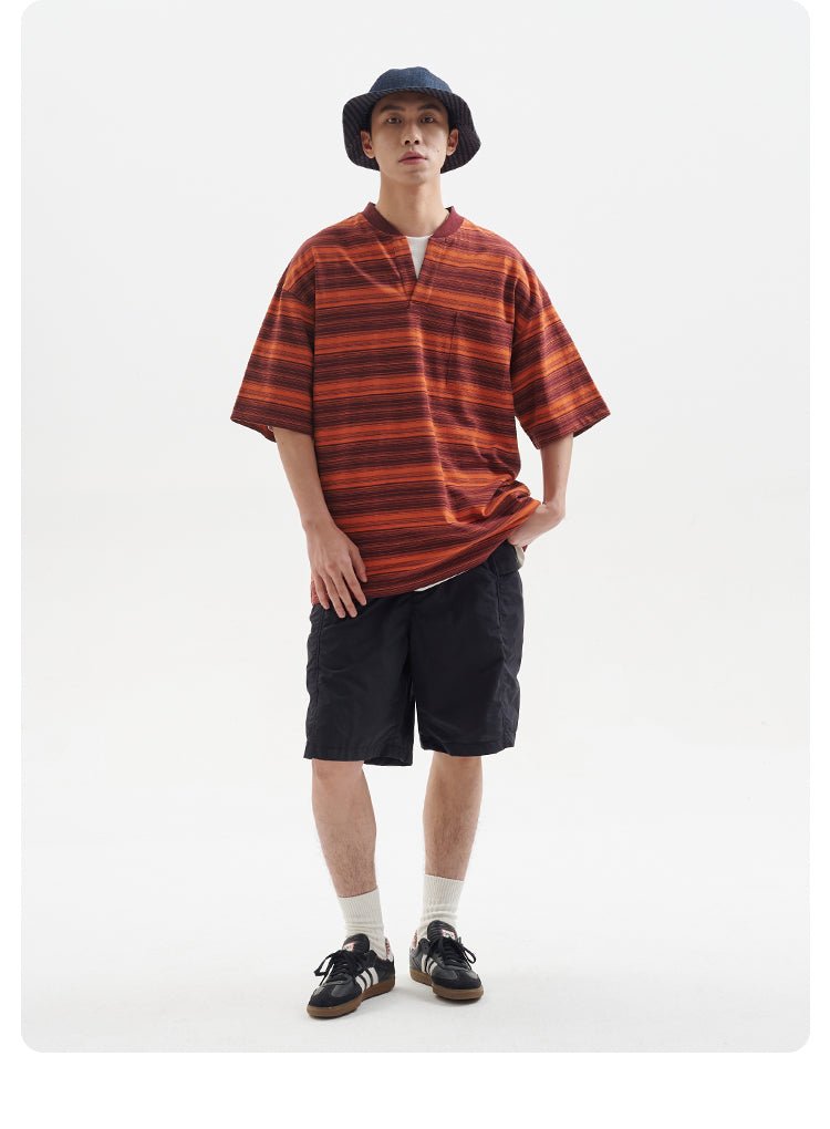 skipper striped t - shirt / スキッパボーダーT N3804 - NNine