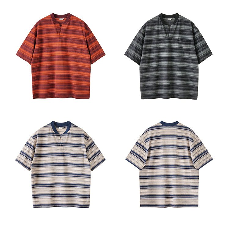 skipper striped t - shirt / スキッパボーダーT N3804 - NNine