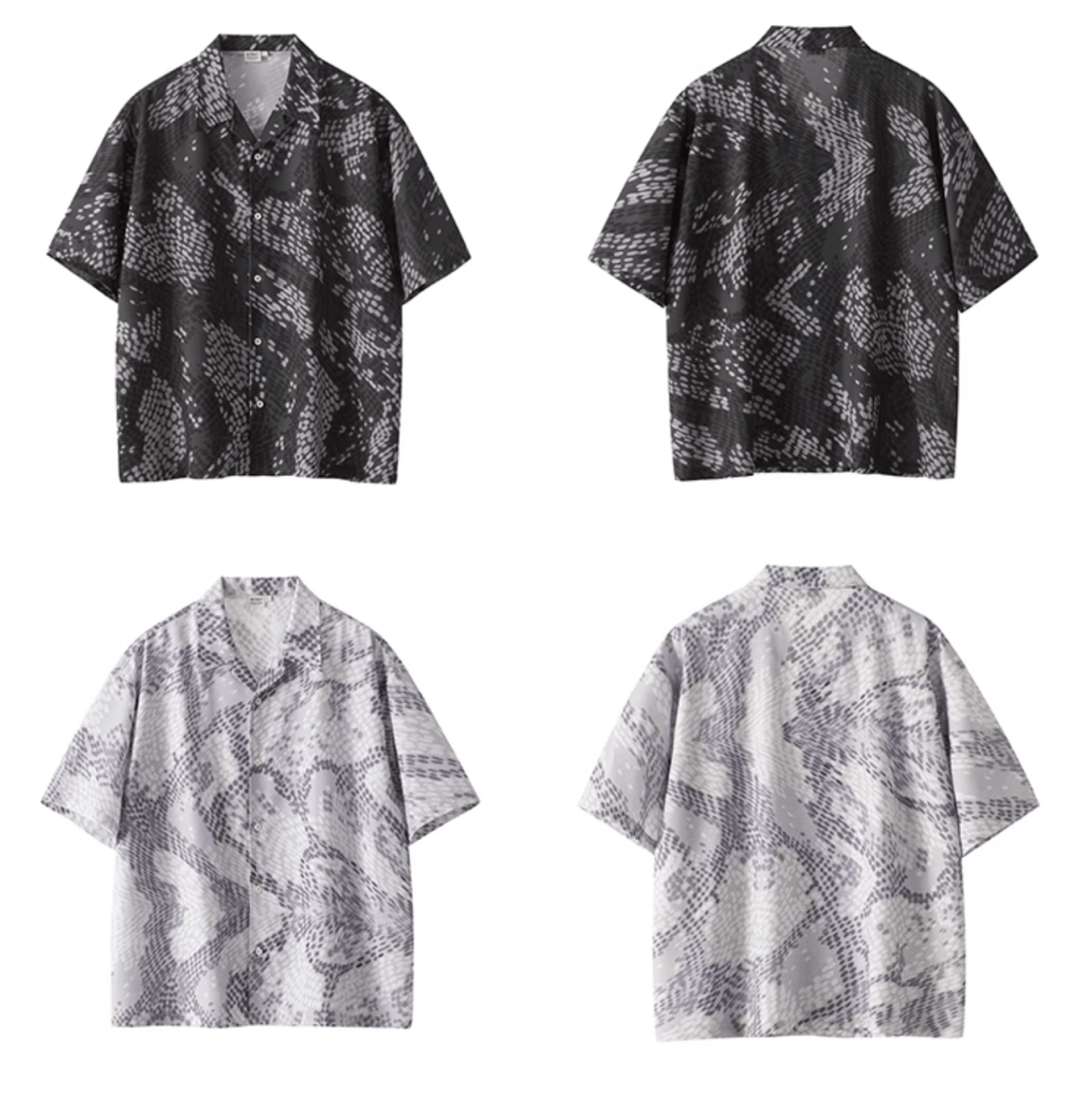 Snake Print Open Collar Shirt / スネーク柄 開襟シャツ 半袖 アニマル N5358 - ファッション通販 NNine(ナイン)