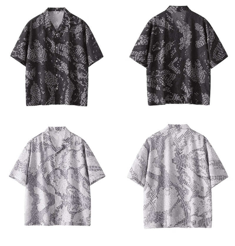 Snake Print Open Collar Shirt / スネーク柄 開襟シャツ 半袖 アニマル N5358 - ファッション通販 NNine(ナイン)