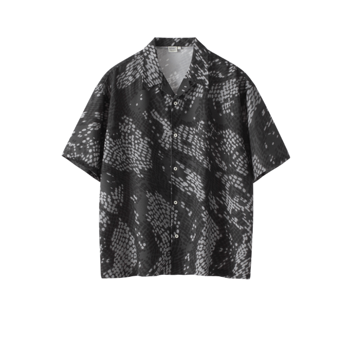 Snake Print Open Collar Shirt / スネーク柄 開襟シャツ 半袖 アニマル N5358 - ファッション通販 NNine(ナイン)