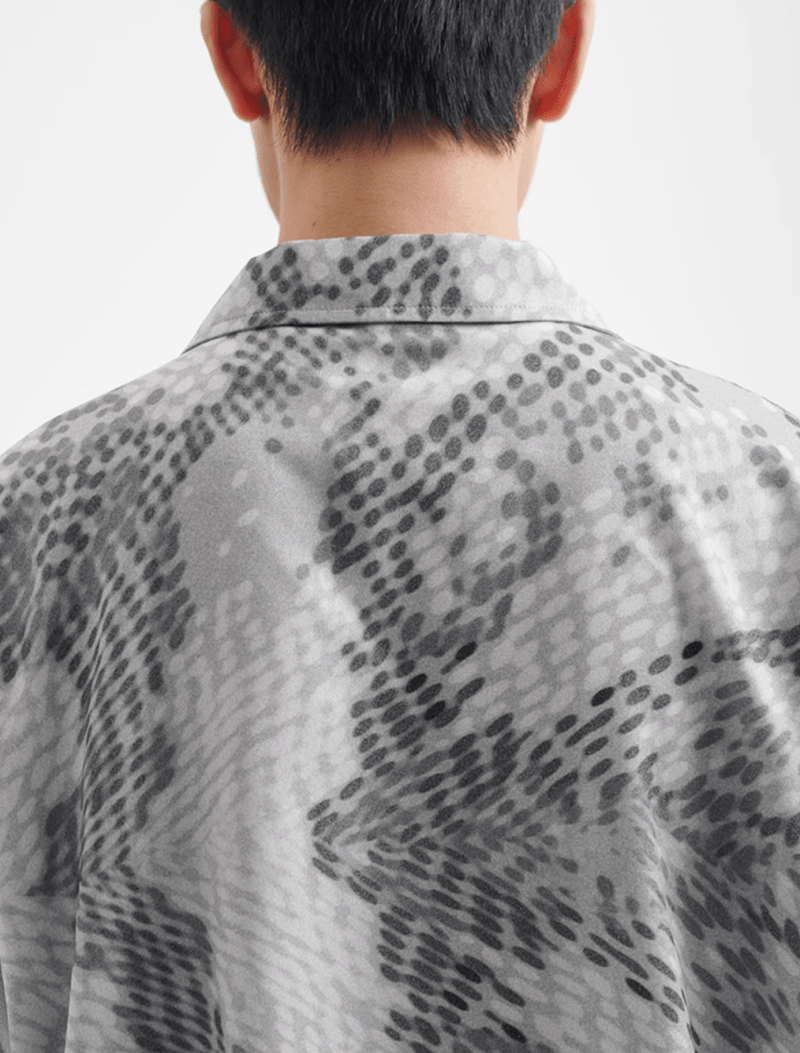 Snake Print Open Collar Shirt / スネーク柄 開襟シャツ 半袖 アニマル N5358 - ファッション通販 NNine(ナイン)