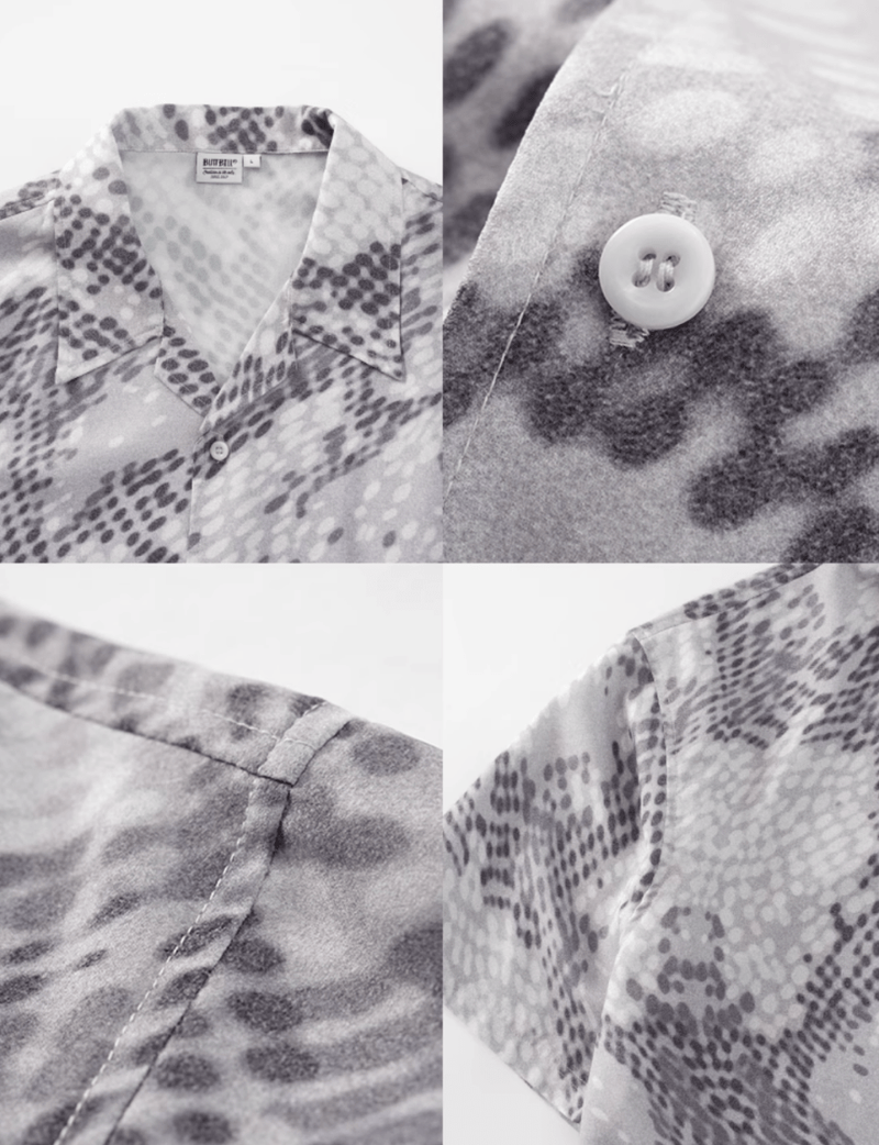 Snake Print Open Collar Shirt / スネーク柄 開襟シャツ 半袖 アニマル N5358 - ファッション通販 NNine(ナイン)