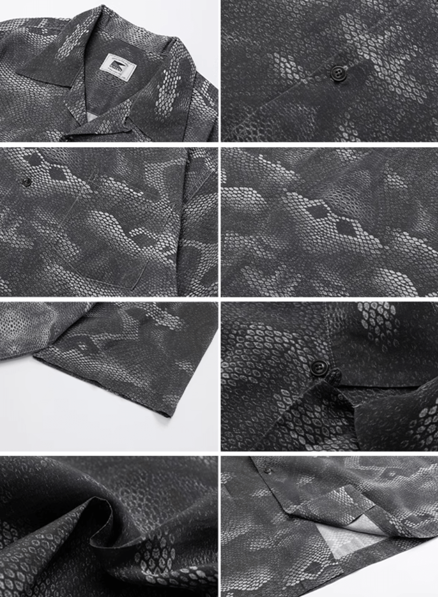 オープンカラー 蛇柄シャツ モダール混紡素材 / Snake Print Shirt N5423 - メンズファッション通販 NNine(ナイン)