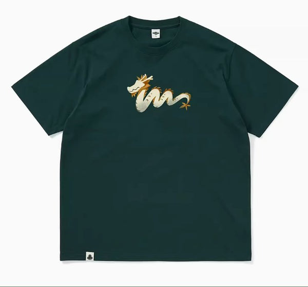 【吸水速乾接触冷感・SORONA繊維】dragon print t - shirt N3771 - NNine