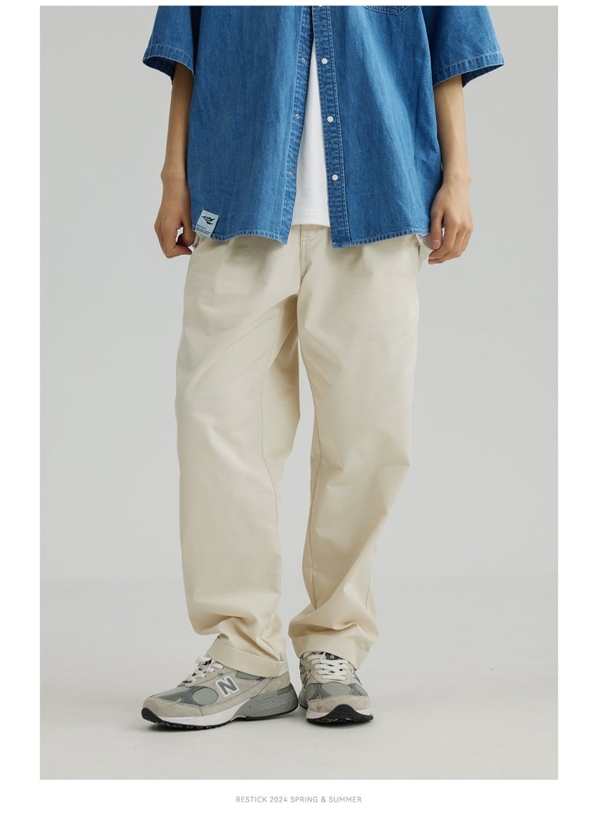 【SORONA】tapered chino pants single pleat N3566 - NNine