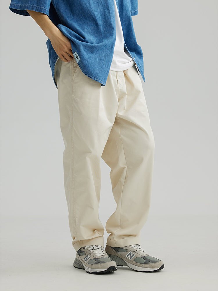【SORONA】tapered chino pants single pleat N3566 - NNine