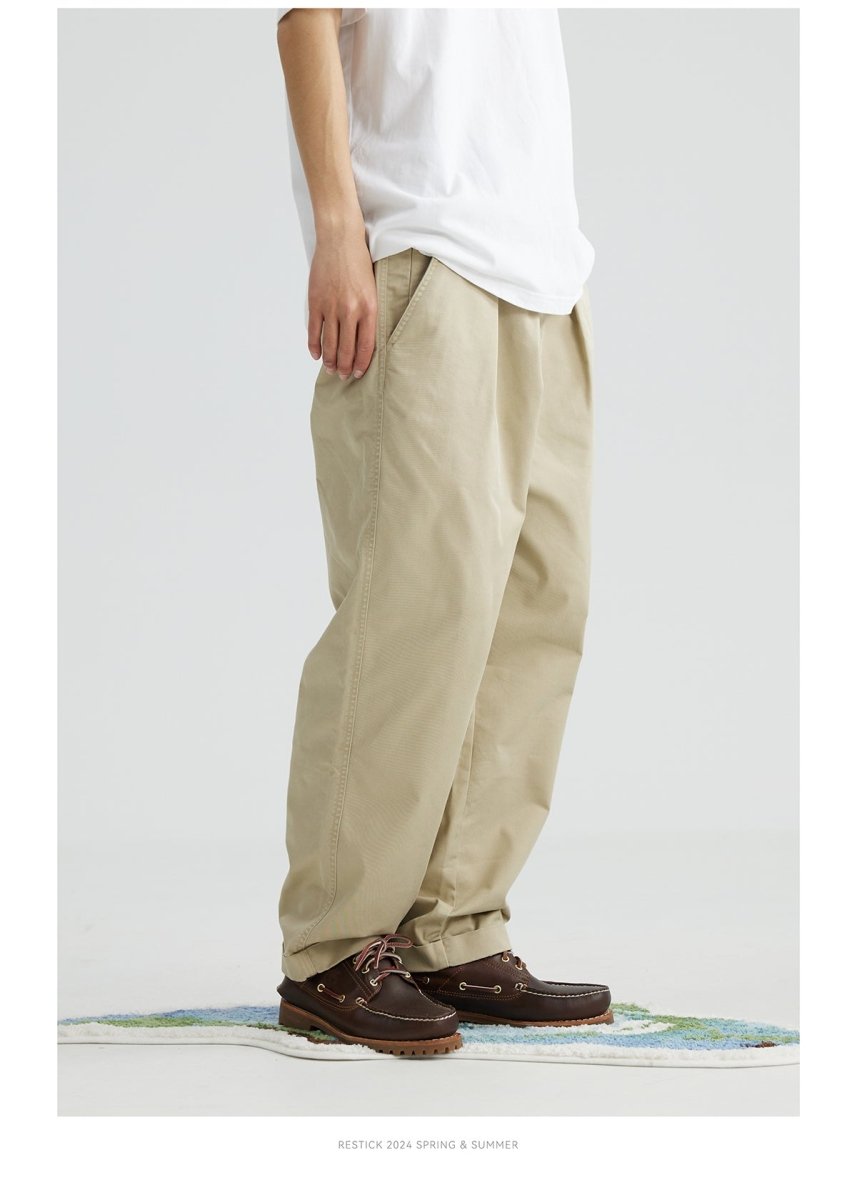 【SORONA】tapered chino pants single pleat N3566 - NNine