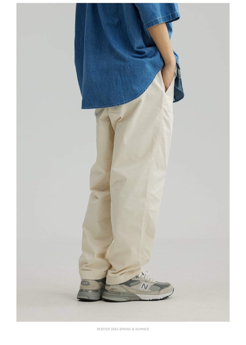【SORONA】tapered chino pants single pleat N3566 - NNine