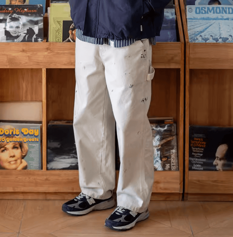 splash ink straight pants N5013 - ファッション通販 NNine(ナイン)