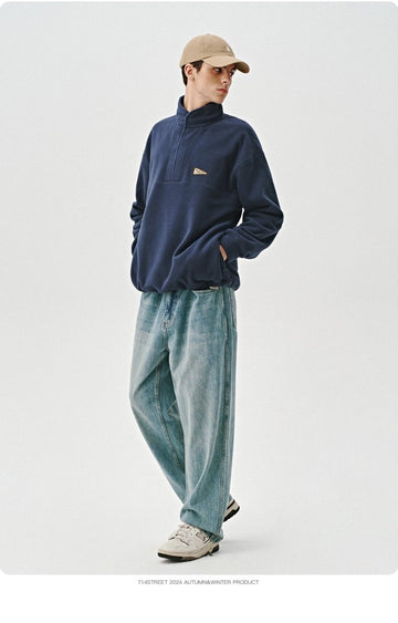 stand collar fleece sweatshirt / フリーススウェット N4580  