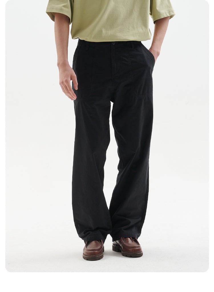 straight work pants / ウォッシュ加工パンツ N3733 - NNine