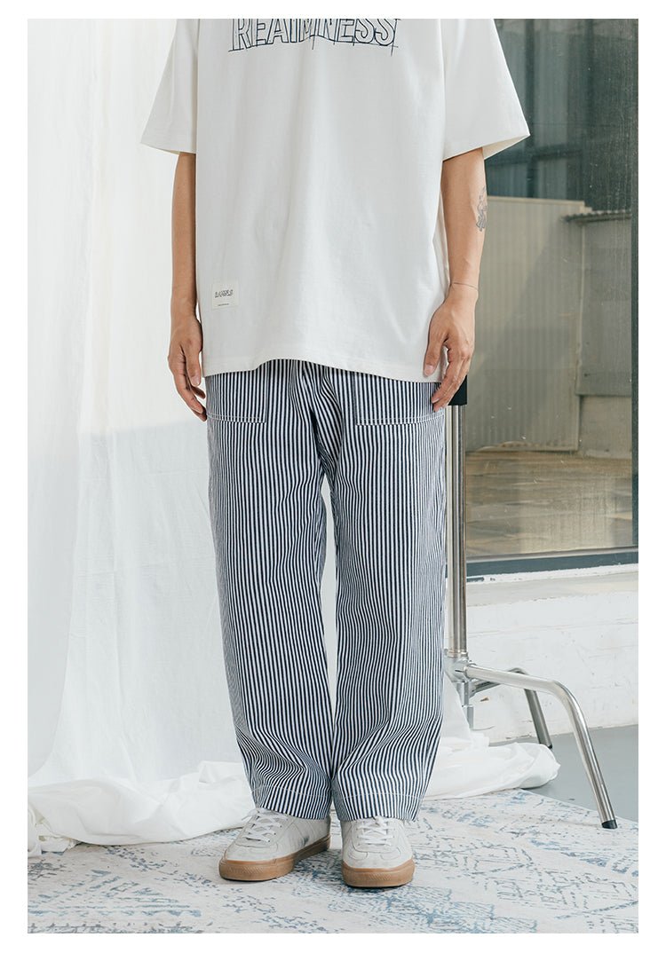 striped denim pants / ヒッコリー柄パンツ N3718 - NNine