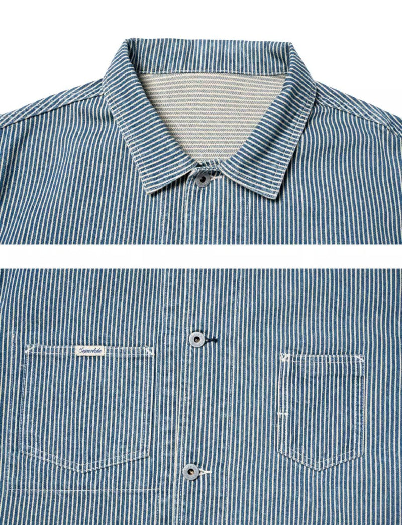 striped retro work jacket N3316 - NNine