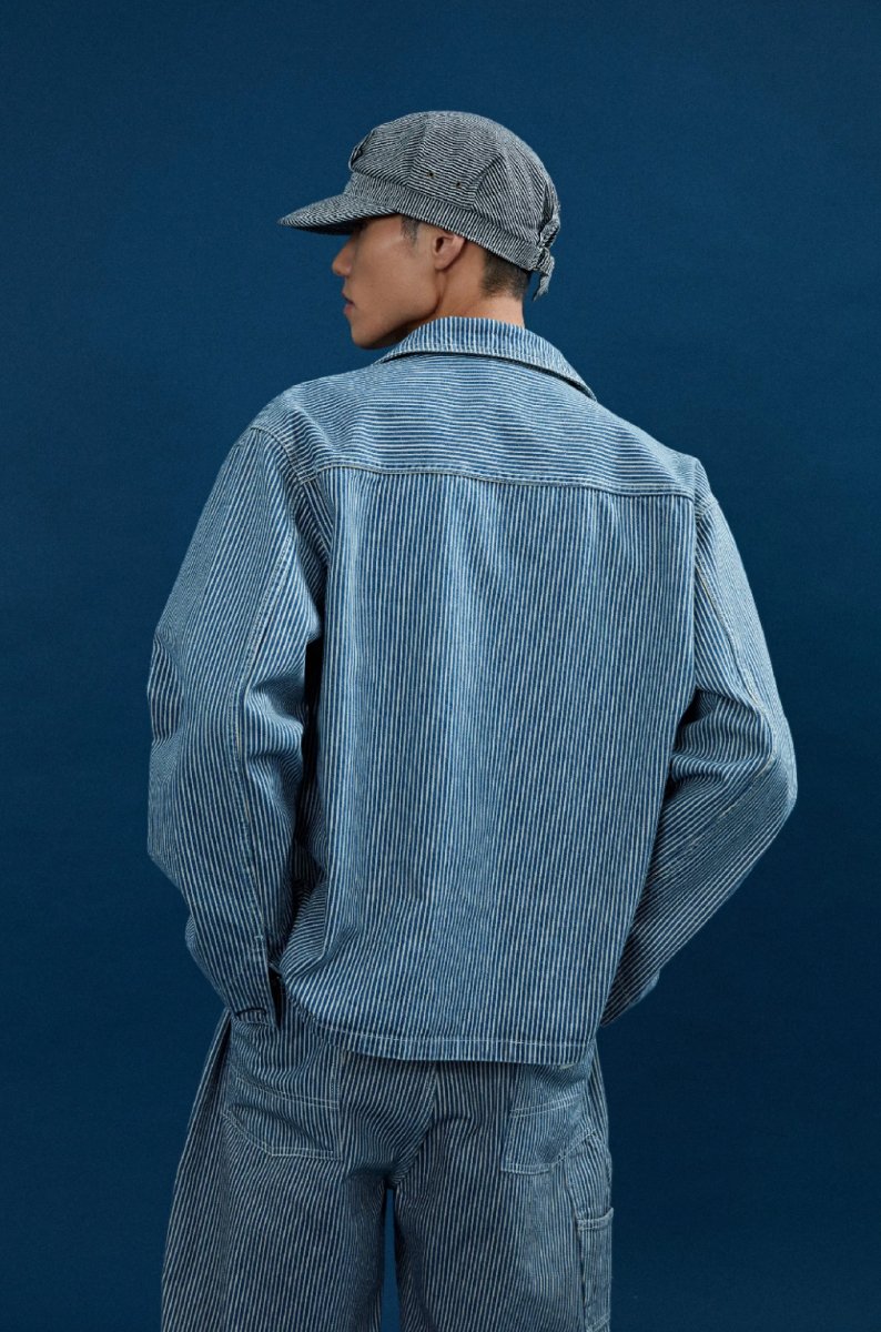 striped retro work jacket N3316 - NNine