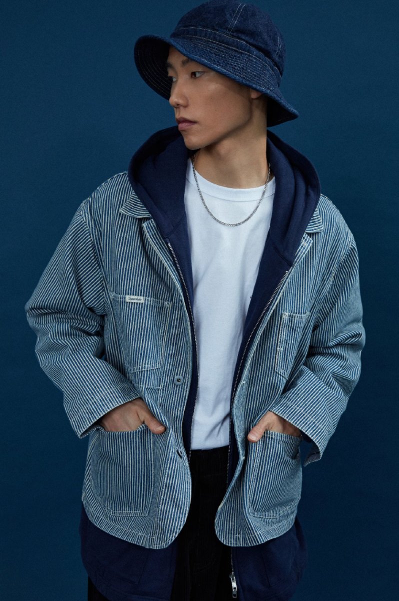 striped retro work jacket N3316 - NNine