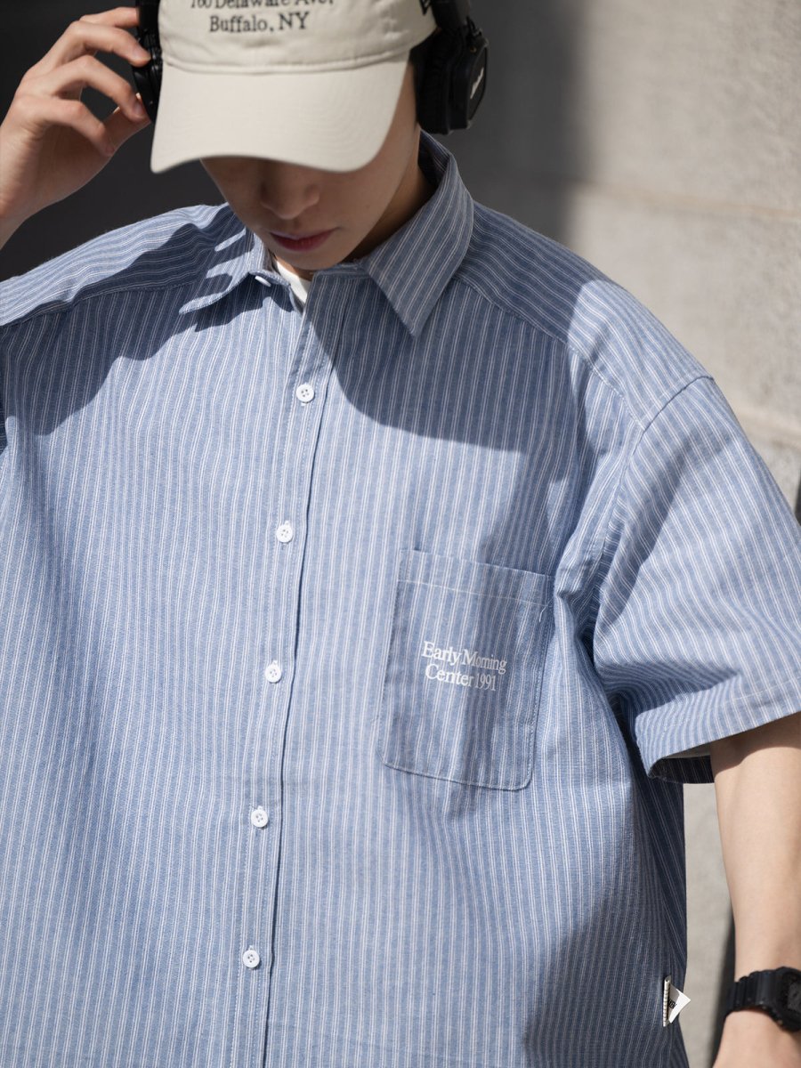 striped short sleeve shirt N3399 - NNine
