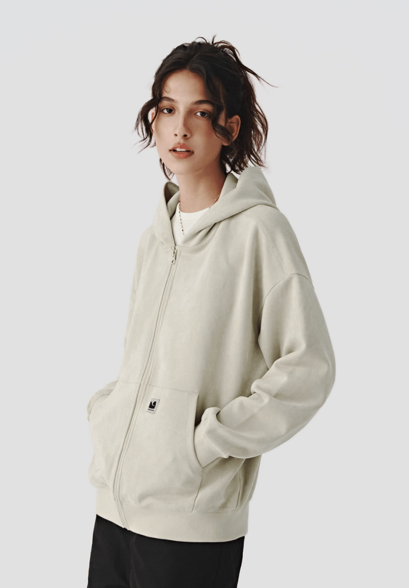 suede zip hoodie N3968 - ファッション通販 NNine(ナイン)