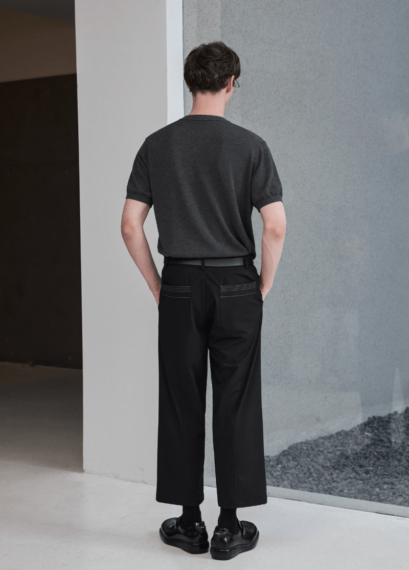 summer knit / サマーニット 半袖 クルーネック きれいめ N5305 - ファッション通販 NNine(ナイン)