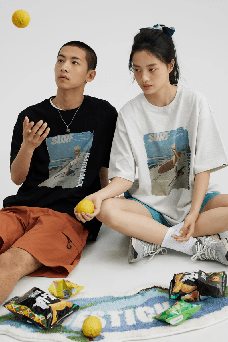 Surf Boy Print T-shirt Vintage / サーフ少年 プリント Tシャツ 半袖 ヴィンテージ N5383 - ファッション通販 NNine(ナイン)