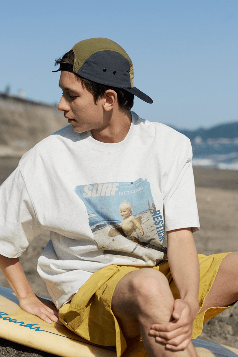 Surf Boy Print T-shirt Vintage / サーフ少年 プリント Tシャツ 半袖 ヴィンテージ N5383 - ファッション通販 NNine(ナイン)