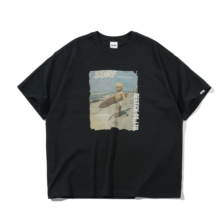 Surf Boy Print T-shirt Vintage / サーフ少年 プリント Tシャツ 半袖 ヴィンテージ N5383 - ファッション通販 NNine(ナイン)