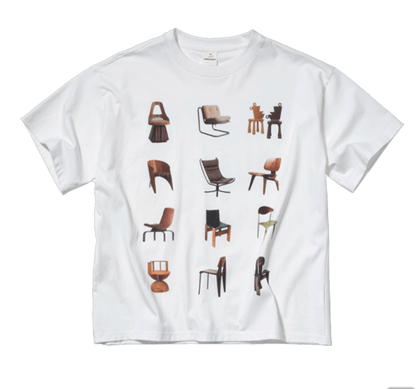 チェアープリントコットンTシャツ メンズ レディース 綿100% 春夏 / Chair Print T-shirt N5452 - メンズファッション通販 NNine(ナイン)