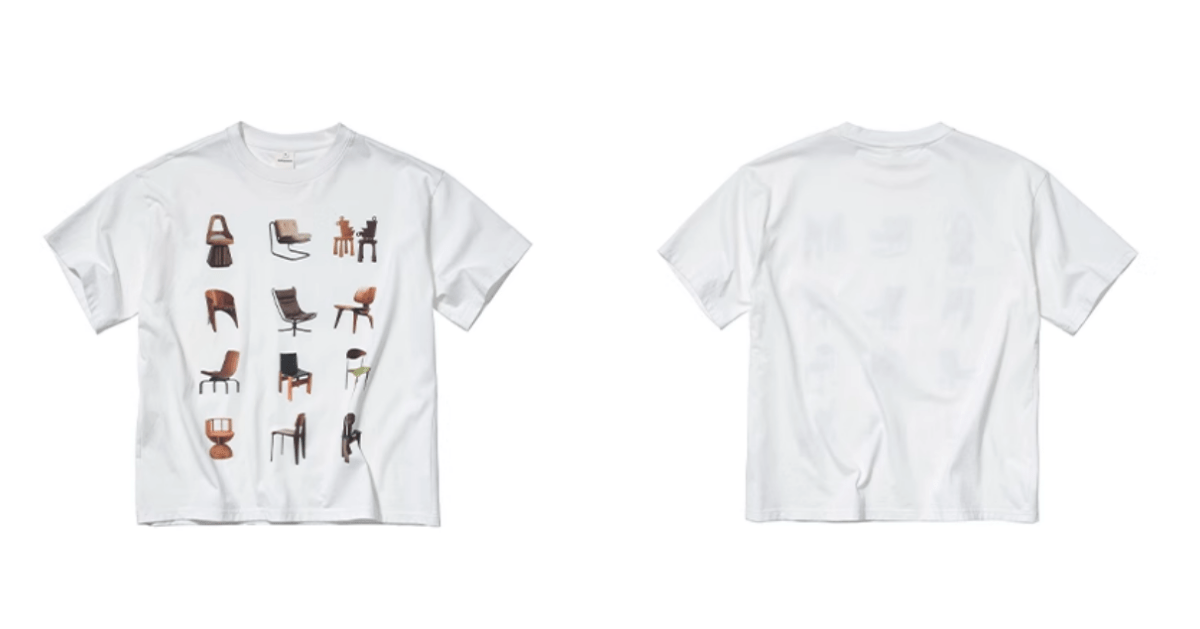 チェアープリントコットンTシャツ メンズ レディース 綿100% 春夏 / Chair Print T-shirt N5452 - メンズファッション通販 NNine(ナイン)