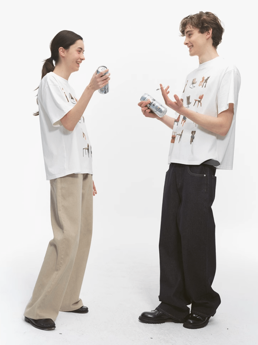 チェアープリントコットンTシャツ メンズ レディース 綿100% 春夏 / Chair Print T-shirt N5452 - メンズファッション通販 NNine(ナイン)