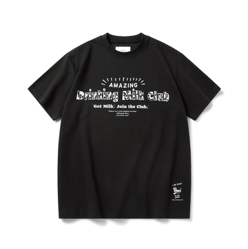 遊び心満載】メンズ 半袖 Tシャツ ミルクボックスプリント 綿100