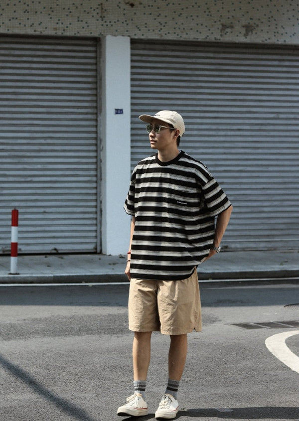 レトロボーダーTシャツ メンズ レディース 綿100% 半袖｜Retro Border T - SHIRT N4180 - メンズファッション通販 NNine(ナイン)