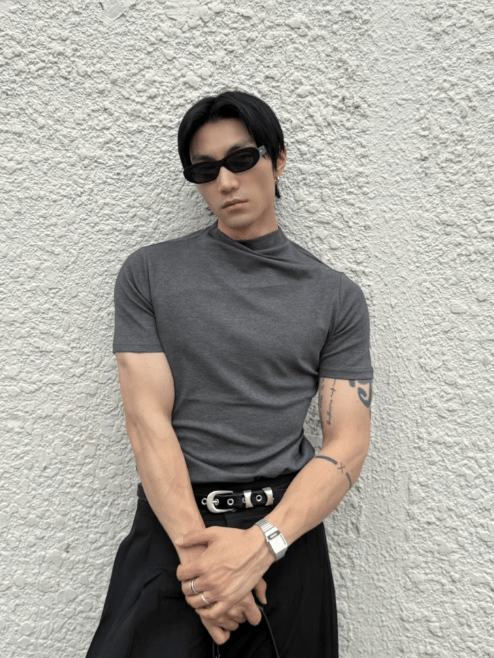 伸縮性スリムTシャツ テンセル混紡 / Elastic Slim T-shirt N5562 - ファッション通販NNine（ナイン）