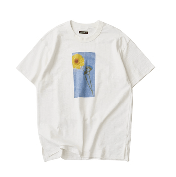フラワーフォト グラフィックプリント 半袖Tシャツ / Flower Print T-shirt N5574 - ファッション通販NNine（ナイン）