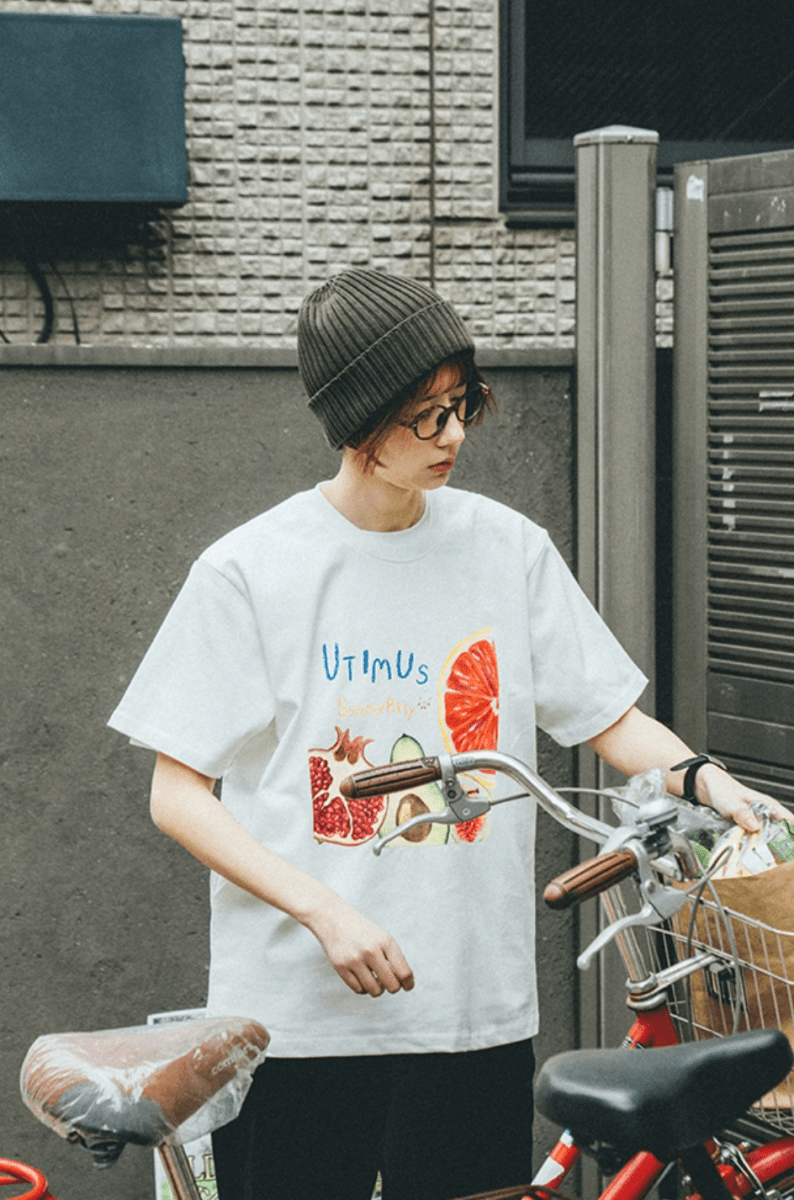 フルーツプリントTシャツ メンズ レディース 綿混素材｜Fruit Print T - SHIRT N5318 - メンズファッション通販 NNine(ナイン)