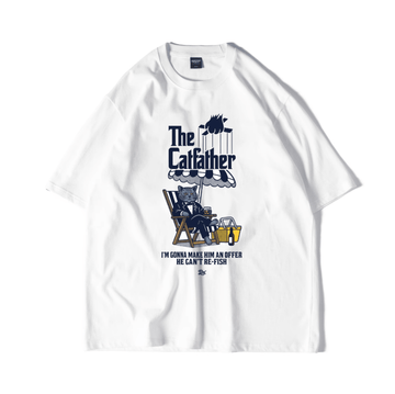 ゴッドファーザーキャットプリントTシャツ / Godfather Cat Print T