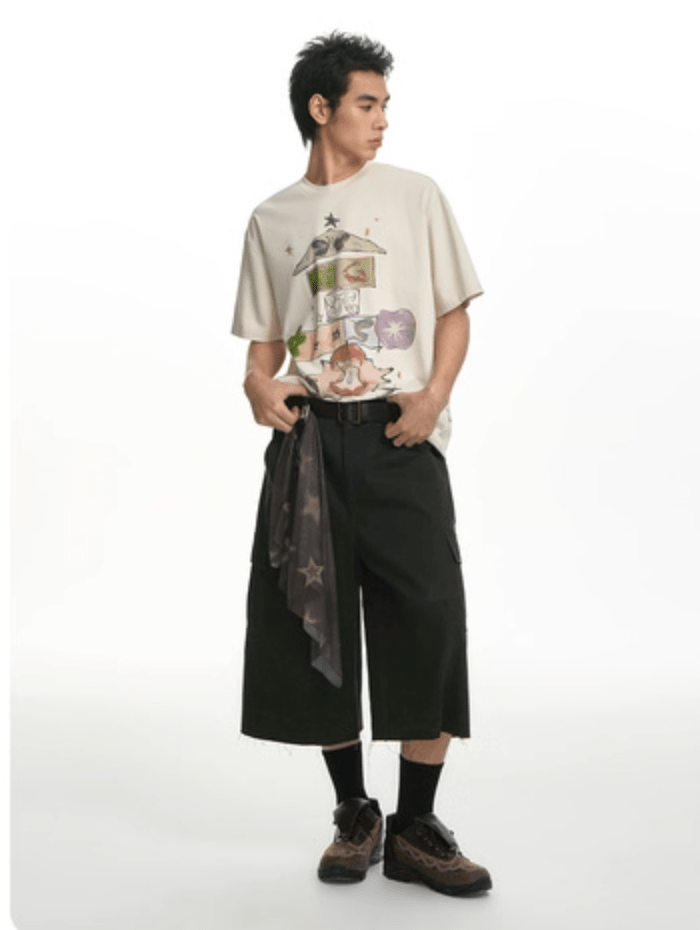 ウォーターカラー・グラフィックTシャツ N5624 - ファッション通販NNine（ナイン）