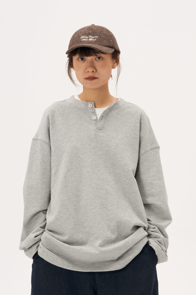 リラックスフィット・ヘンリーネックロンT N5633 - ファッション通販NNine（ナイン）