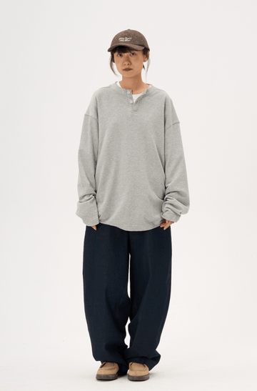 リラックスフィット・ヘンリーネックロンT N5633