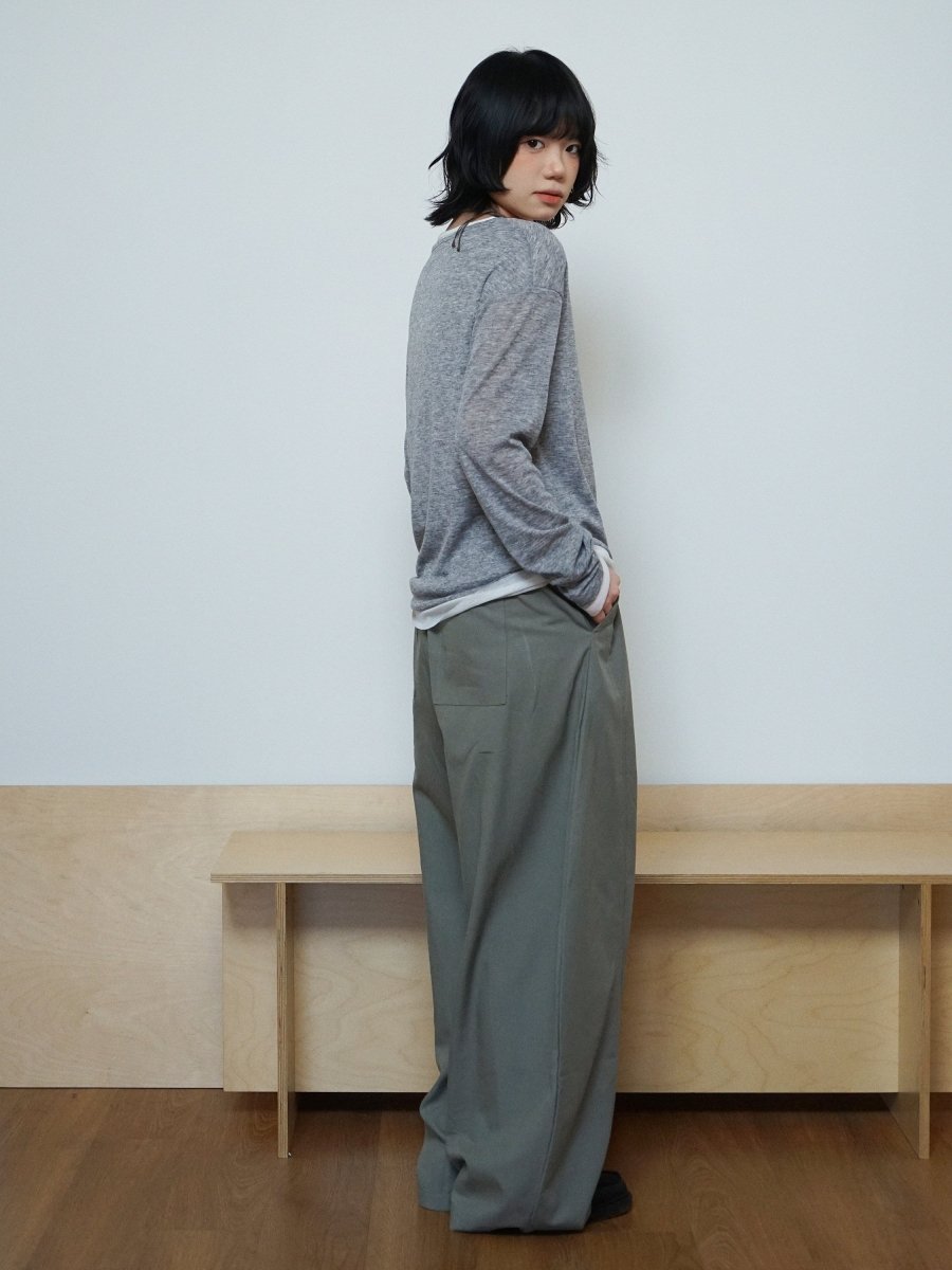 レイヤード風ライトロングTシャツ N6783 - ファッション通販NNine（ナイン）