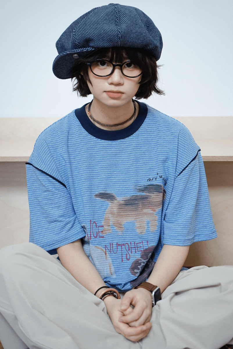 ボーダー アニマルグラフィック リンガーTシャツ N6866 - ファッション通販NNine（ナイン）