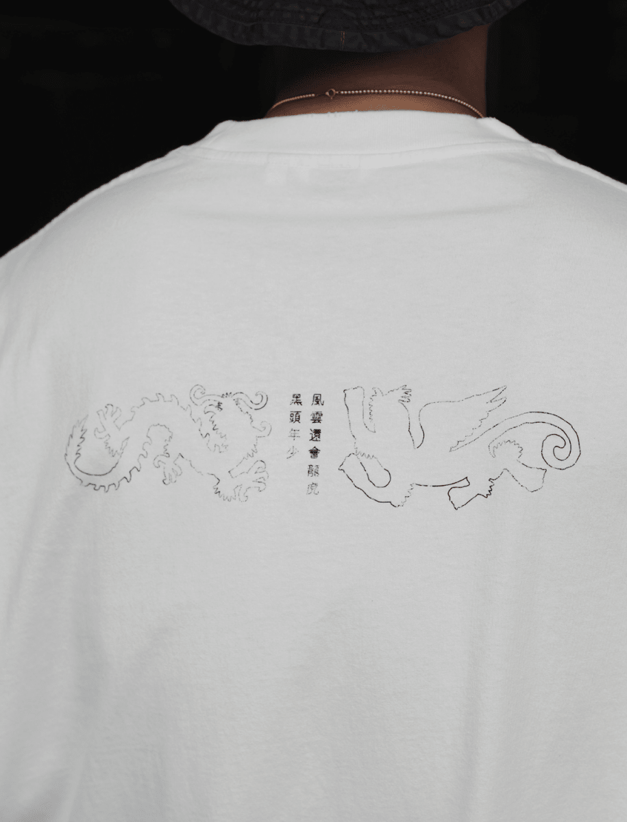 コットン龍虎プリントダメージ加工Tシャツ N7074 - ファッション通販NNine（ナイン）
