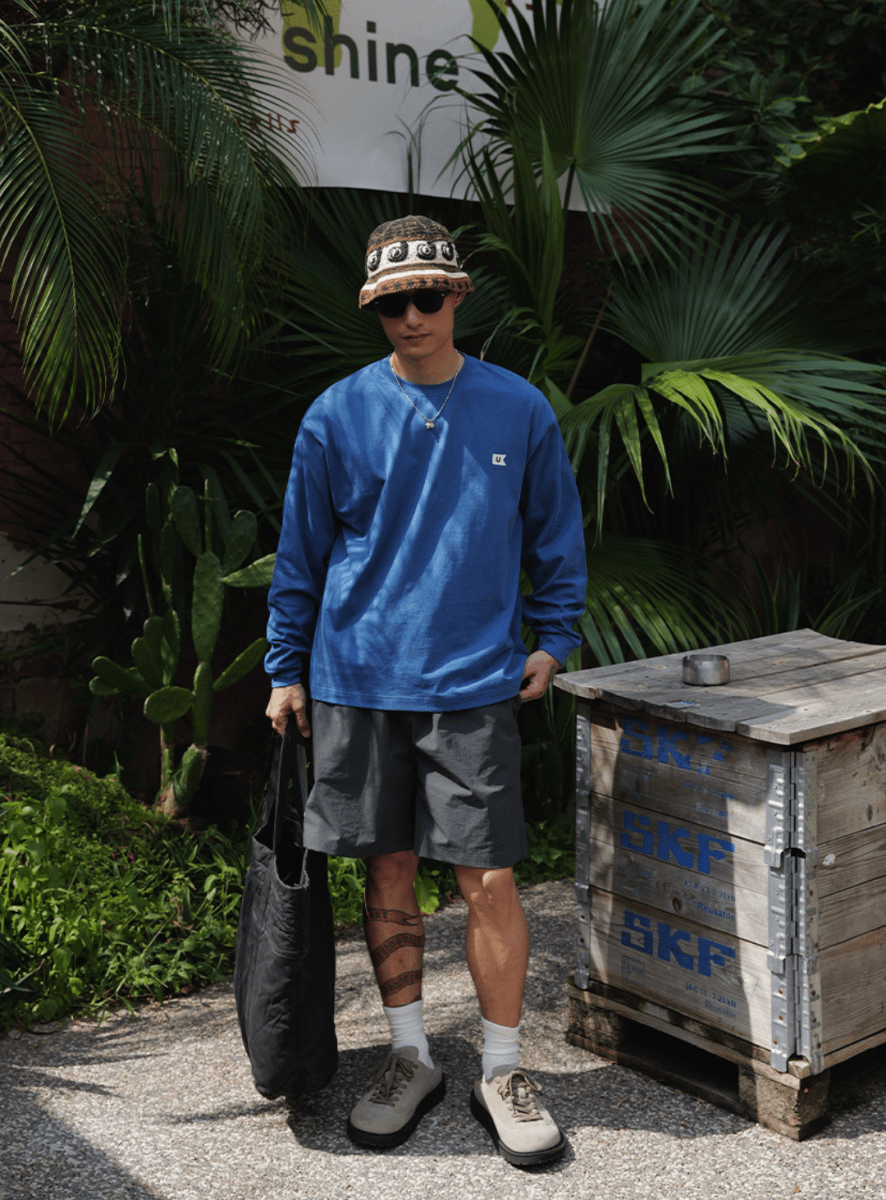 コットンワンポイントロングスリーブTシャツ N7234 - ファッション通販NNine（ナイン）