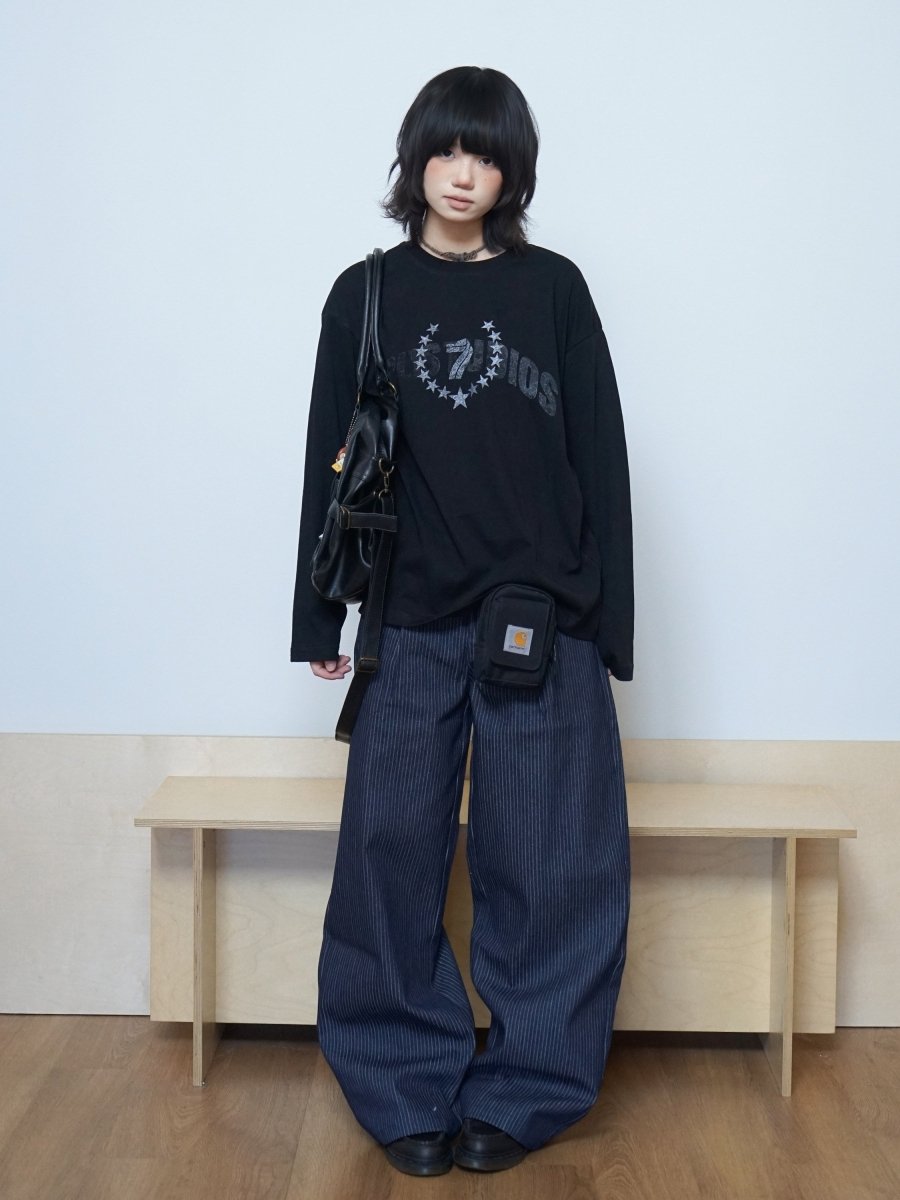 ヴィンテージスタープリントロングTシャツ N7283 - ファッション通販NNine（ナイン）