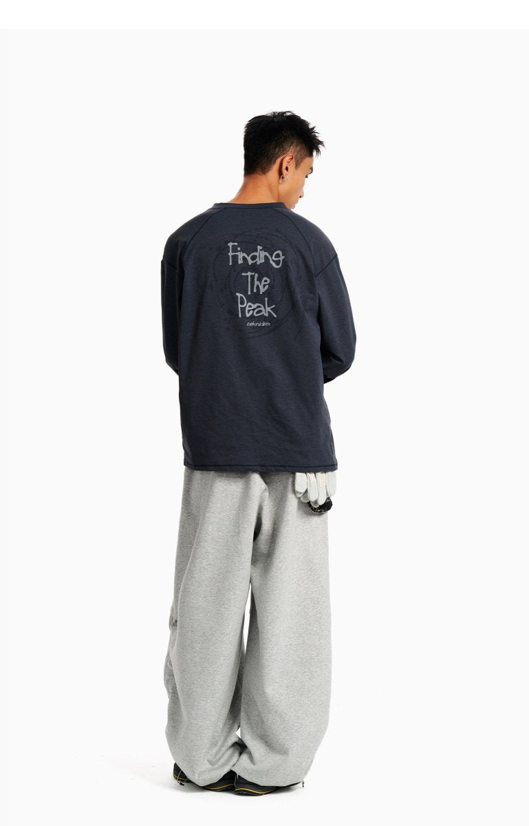 テクニカルワッフルグラフィックロングTシャツ　N7400 - ファッション通販NNine（ナイン）