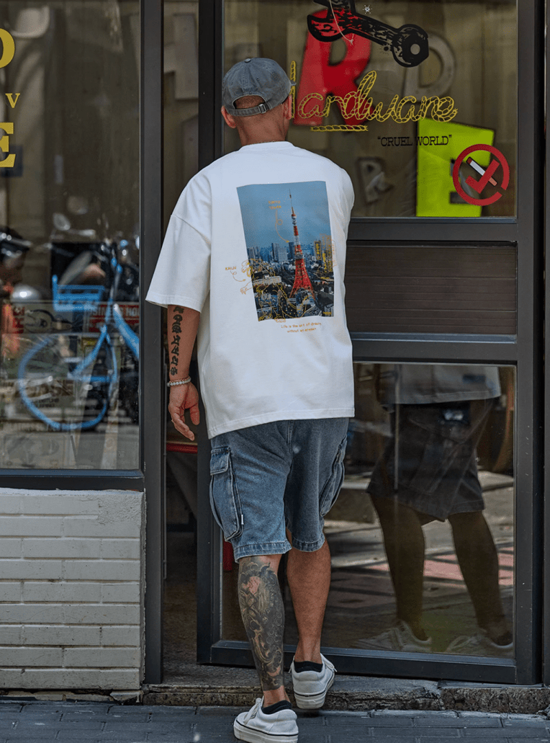 東京バックプリント半袖Tシャツ / Tokyo Back Print T-shirt N5548 - ファッション通販NNine（ナイン）