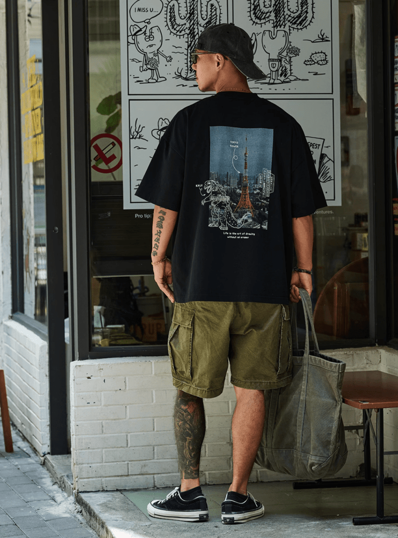 東京バックプリント半袖Tシャツ / Tokyo Back Print T-shirt N5548 - ファッション通販NNine（ナイン）