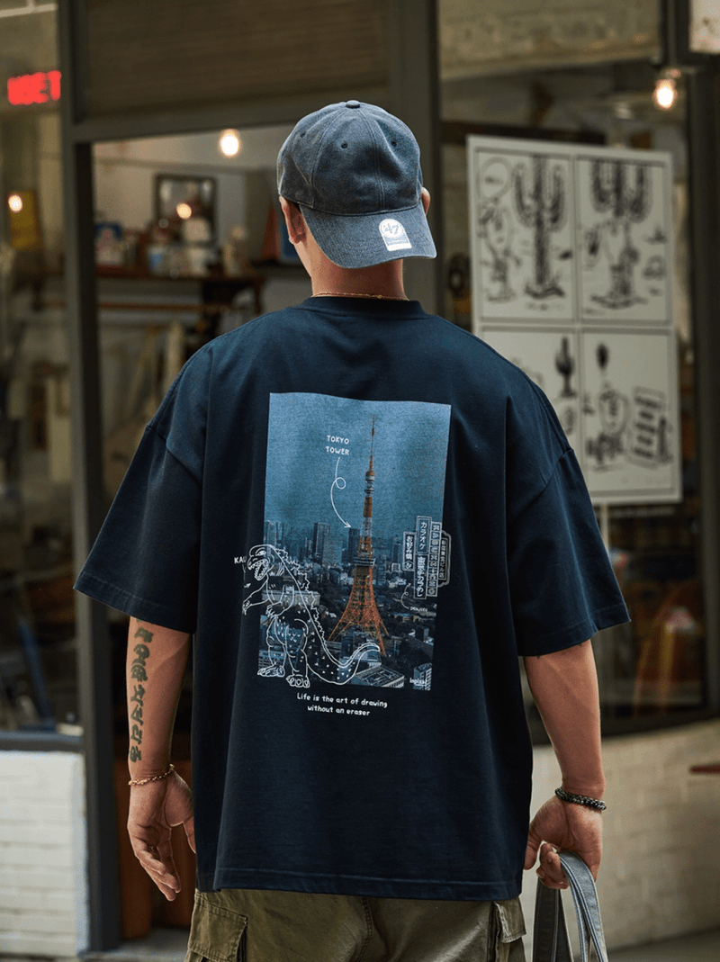 東京バックプリント半袖Tシャツ / Tokyo Back Print T-shirt N5548 - ファッション通販NNine（ナイン）