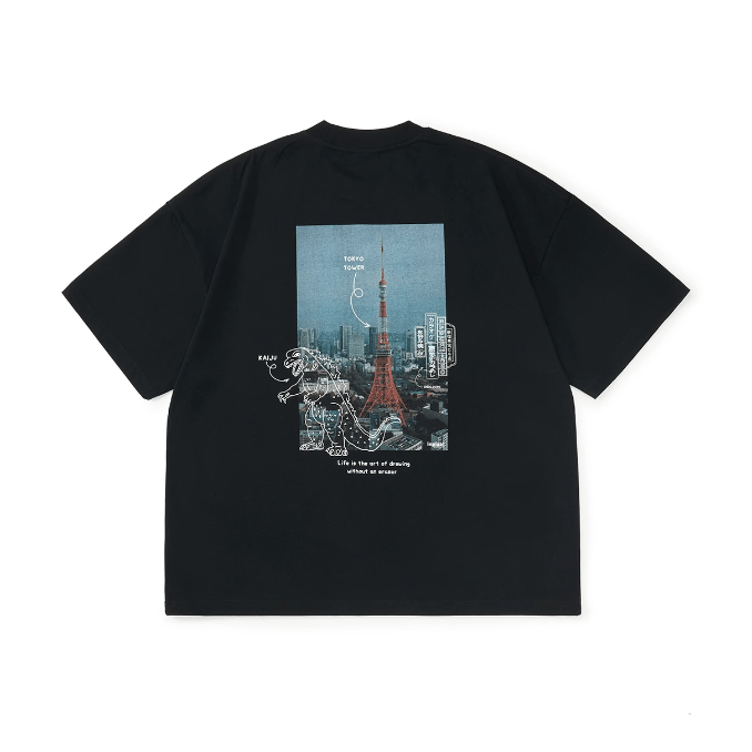 東京バックプリント半袖Tシャツ / Tokyo Back Print T-shirt N5548 - ファッション通販NNine（ナイン）